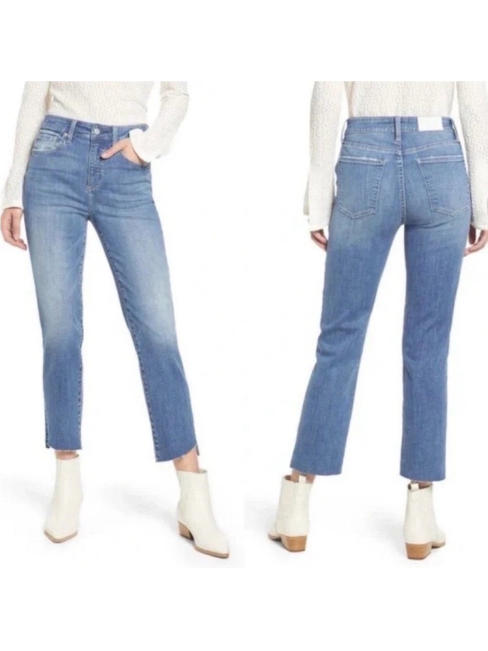 Pistola Monroe High Rise Slim Cigarette Cropped Jeans Summit Wash Stretch Sz 29